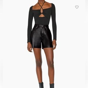 Frame le super high recycled leather short - size 27